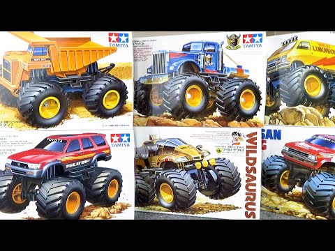Видео: Давайте соберем 6 Tamiya "Wild Mini 4WD series" и поиграем ♪ Самосвалы, монстр-траки и т.д.