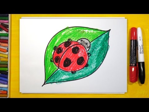 Видео: Как нарисовать Божью Коровку, Урок рисования для детей от 3 лет