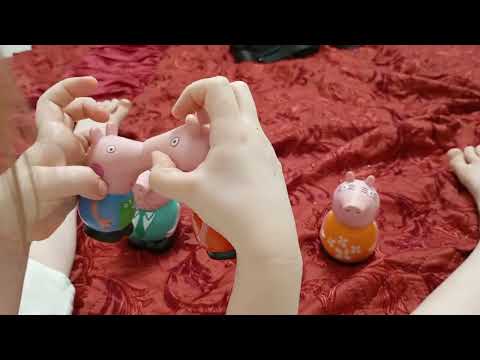 Видео: Обзор Ариночкиных Игрушек Свинка Пеппа И ЕЕ Семья: Пеппа, Братик Джорджик, Папа Свин, Мама Свинка