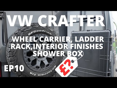 Видео: Кемпер VW Crafter EP10. Крепление для колёс, лестница, фаркоп, душевая кабина Joolca. Цена на дан...
