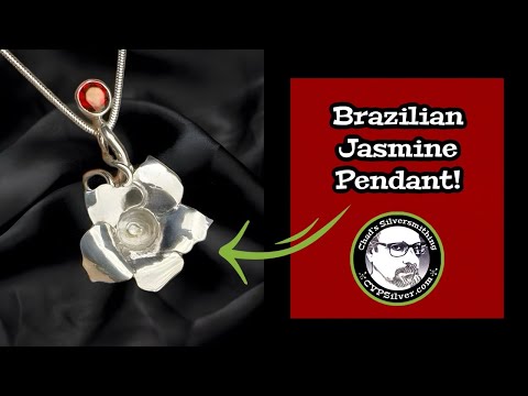Видео: Проект по серебряному делу: подвеска «Цветок жасмина»