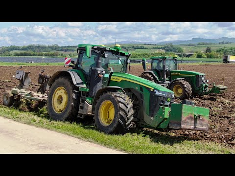 Видео: Посадка спаржи с 1050 л.с. 🦌 | John Deere 8r410 8370R 8410