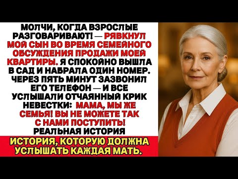 Видео: Заткнись, когда взрослые разговаривают! — крикнул мой сын во время обсуждения продажи моей квартиры