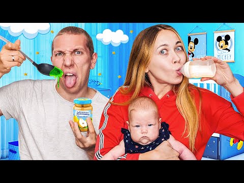 Видео: 24 Часа ЕМ ТОЛЬКО ДЕТСКУЮ Еду Челлендж!