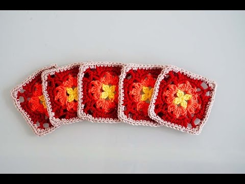 Видео: Квадратный мотив крючком/Crochet square