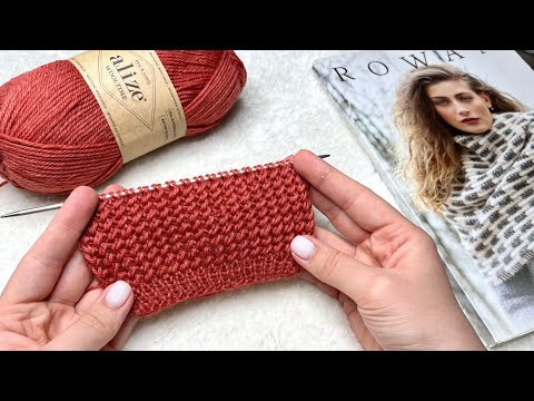 Видео: Универсальный узор спицами. 2 петли и 2 ряда. КЛАССНЫЙ и ПРОСТОЙ узор спицами!