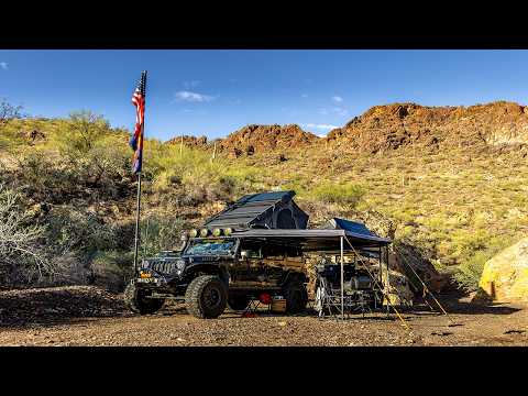 Видео: Кемпинг в глубинке Аризоны | Джип, кулинария и грозовое небо с семьёй и друзьями