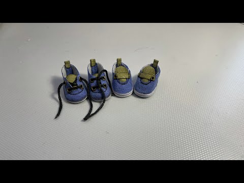 Видео: туфли для куклы | Кеды для куклы | sneakers for dolls