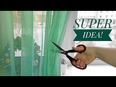 Видео: РАЗРЕЗАЛА СТАРЫЙ ТЮЛЬ И СДЕЛАЛА ПОТРЯСАЮЩУЮ ВЕЩЬ ДЛЯ ИНТЕРЬЕРА!