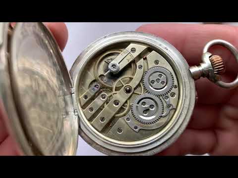 Видео: Видеообзор на старинные серебряные карманные часы Павел Буре с механизмом Le Coultre 1891 года