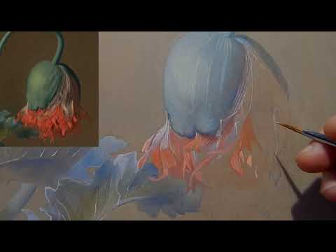 Видео: Голландская живопись Цветочный натюрморт Часть 6 Подмалевок акрилом Финиш Итоги