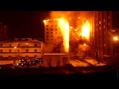 Видео: Тюмень. Пожар. 08.01.2018 г.