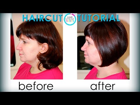 Видео: haircut female Bob  (Женская стрижка "Боб") tutorial 27