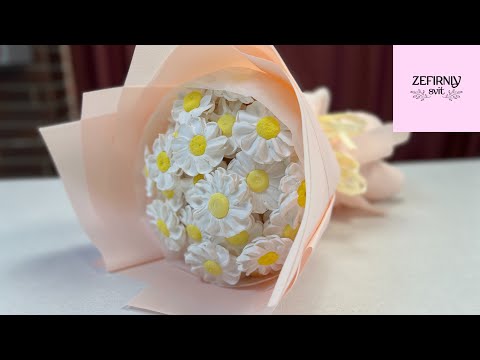 Видео: Ромашки із зефіру в букеті. Від А до Я