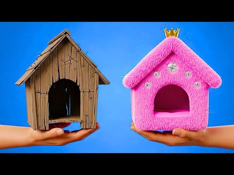 Видео: Я спас уличного кота 😻 Лучшие лайфхаки и поделки для владельцев домашних животных