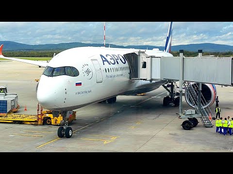 Видео: Airbus A350-900 Перелёт Владивосток - Москва. Аэрофлот.