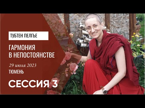 Видео: Гармония в непостоянстве,  Тубтен Пелгье, Тюмень июль 2023 Сессия 3