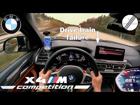 Видео: Провал: 2024 BMW X4M Competition F98 Максимальная скорость на автобане POV