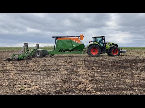 Видео: CLAAS AXION 950 & AMAZONE CITAN 12001. Иркутская область, посев зерновых и рапса. Демо-тур.