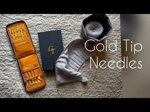 Видео: Спицы Gold Tip/Распаковка, обзор, сравнение/вязание