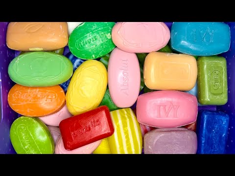 Видео: ASMR🔪Cutting dry soap 💜❤️🩵💙🤍💚Резка сухого,разноцветного мыла🧼