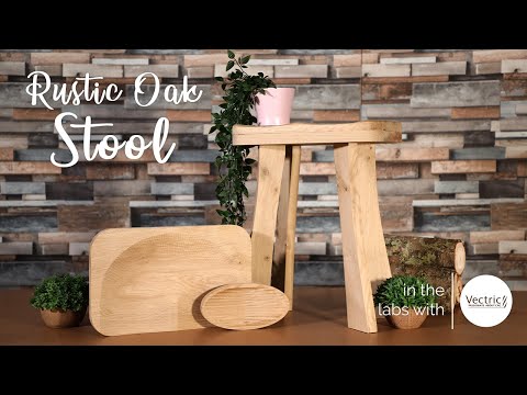 Видео: Табурет из дуба в деревенском стиле | Изготовление табурета на станке с ЧПУ | В лабораториях с То...