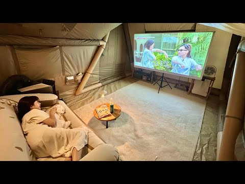 Видео: роскошный! это как мой дом!🏡Глэмпинг с собакой на ночь в надувной палатке