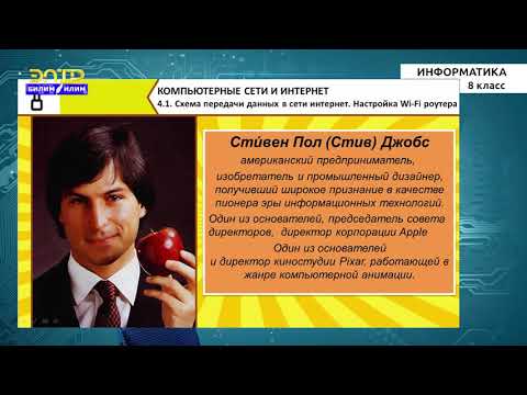 Видео: 8-класс | Информатика | Схема передачи данных в сети интернет.  Настройки Wi-Fi роутера