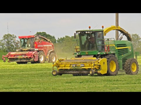 Видео: Массовая заготовка сенажа / ПАЛЕССЕ FS 8060, John Deere 7480, 2X ПАЛЕССЕ FS 80 и др. /