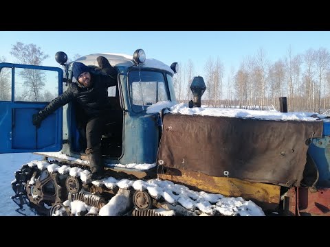 Видео: Дт-75 казахстан чистим снег, трактор - Легенда.