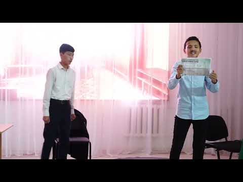 Видео: "Беу, қыздар- ай"спектаклі.Жангелдиннің 9-сынып әртістері.