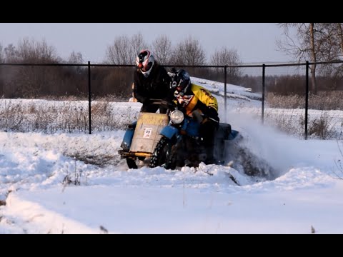 Видео: Зимняя верста 2016. Мотоцикл урал с коляской.