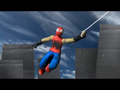 Видео: Анимация stop motion - человек паук 