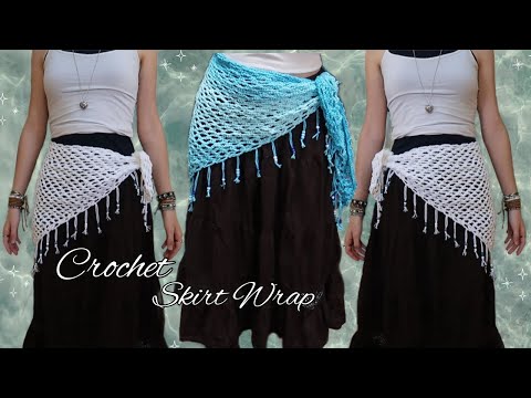 Видео: Юбка и накидка для купальника | Урок вязания крючком
