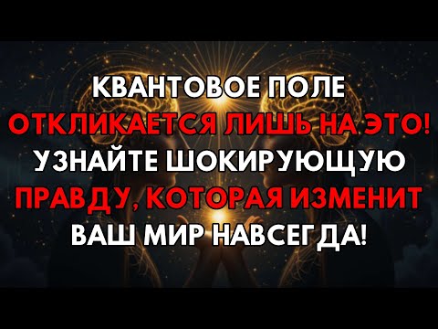 Видео: Вселенная Отвечает Только На ЭТО! Вот Как Квантовое Поле Слушает Вас!