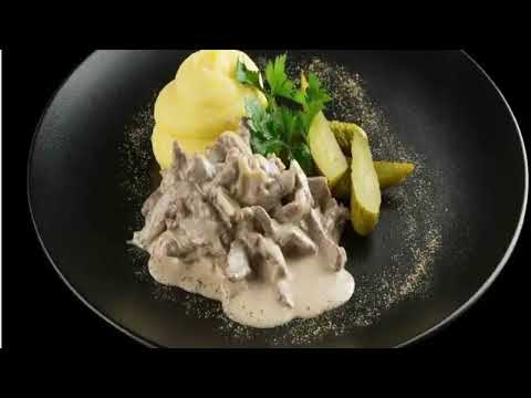 Видео: Бефстроганов из говядины в сливочном соусе! Классический