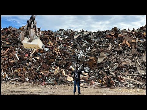 Видео: Вывоз 1 тонны металлолома и утилизация улиц - плавка металла ASMR - слитки BigStackD Bulk Bars