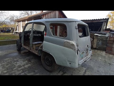 Видео: Восстановление редкого Москвича 423! Грунтую, варю крепление радиатора! 