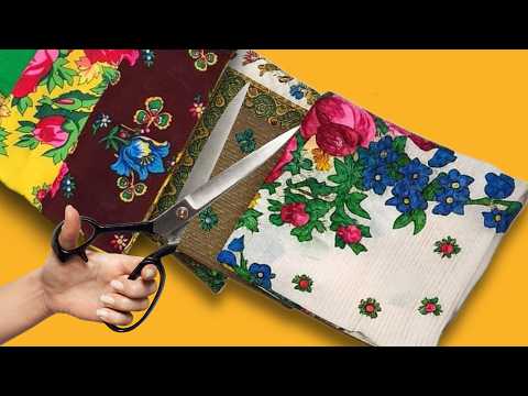 Видео: 3 лучших и быстрых способов переработать старые платок ♻️ Очень простые идеи для шитья