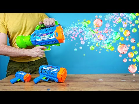 Видео: Как сделать 15 тысяч мыльных пузырей за минуту! Bunch O Bubbles бластер!