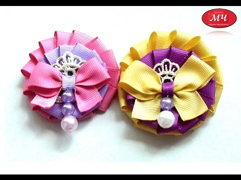 Видео: МК брошь из репсовой ленты.Канзаши. Цветы из лент. DIY Ribbon flower
