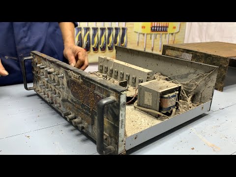 Видео: Реставрация старого ржавого стереоусилителя "Cali TBT" / Реставрация ржавого мощного аудиоусилителя