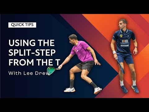 Видео: Советы по сквошу: использование сплит-степа от буквы «Т» | С Ли Дрю | Движение и работа ног