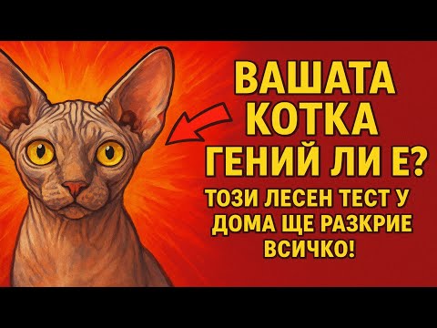 Видео: Вашата котка гений ли е? 🧐 Този лесен тест у дома ще разкрие всичко!