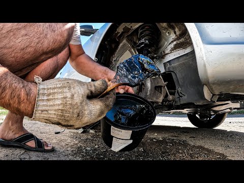 Видео: Обработка арок Пушечным салом! Skoda octavia a5.