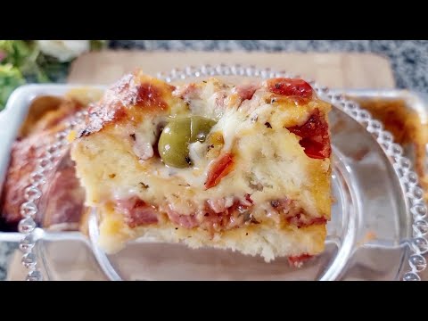 Видео: Идеально подходит для перекуса! Быстрый и вкусный хлеб с начинкой!