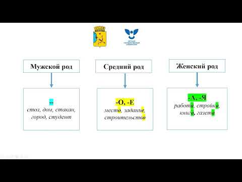 Видео: Род имён существительных