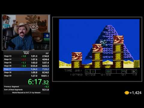 Видео: Карнов (NES) спидран за 9:42 от Arcus