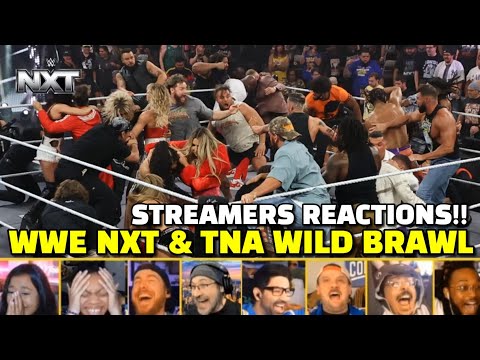 Видео: Подборка реакций стримеров на полный сегмент WWE NXT и TNA Wild Brawl | WWE NXT 30 сентября 2025 г.