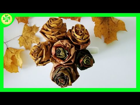 Видео: Как сделать: Розы из кленовых листьев | Сделай сам